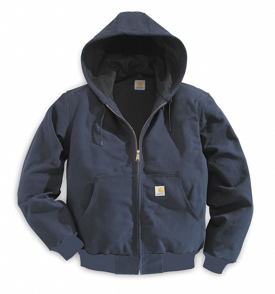 CARHARTT Hooded Jacket, Blue, XL - 3RFC8|J131-DNY XLG REG - Grainger