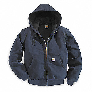 CARHARTT Hooded Jacket, Blue, XL - 3RFC8|J131-DNY XLG REG - Grainger