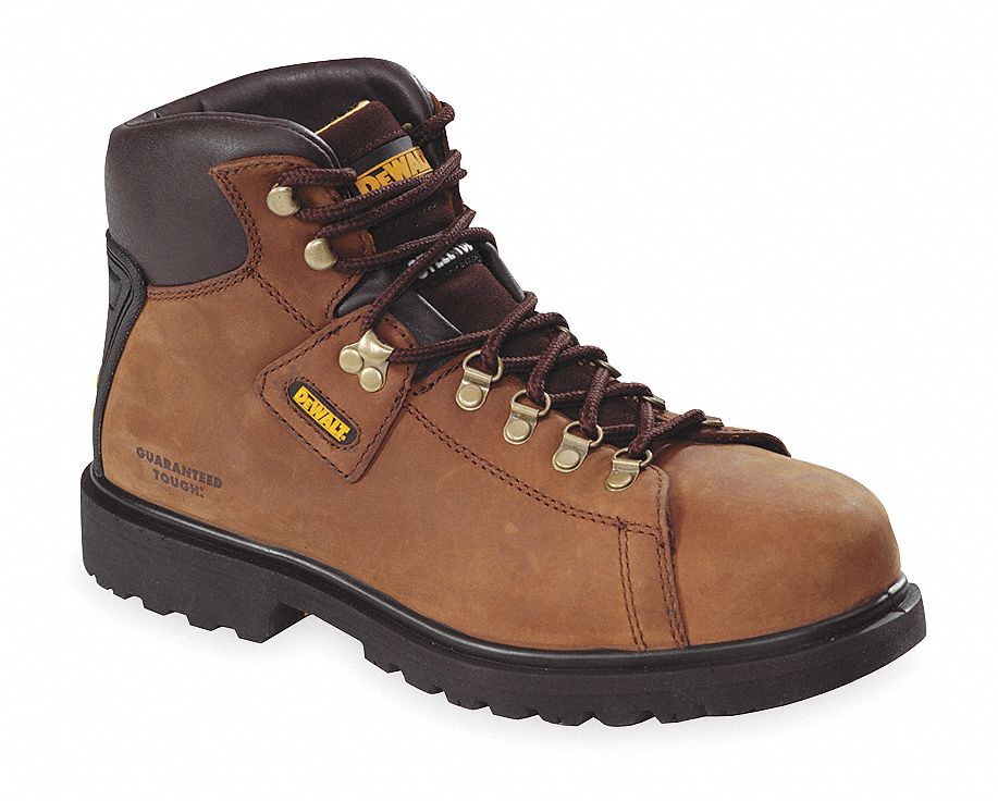 6 in Work Boot, 10, M, Men's, Brown, Steel Toe Type, 1 PR - Grainger