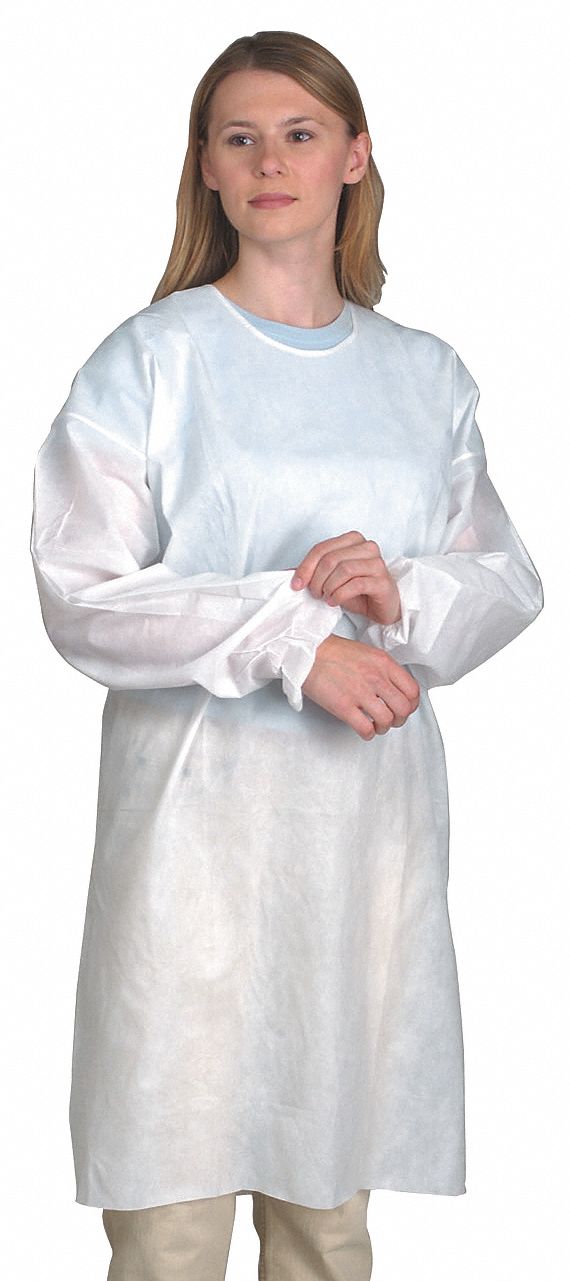 CELLUCAP Laboratory Barrier Gown, AAMI Level Level 2, Universal, White