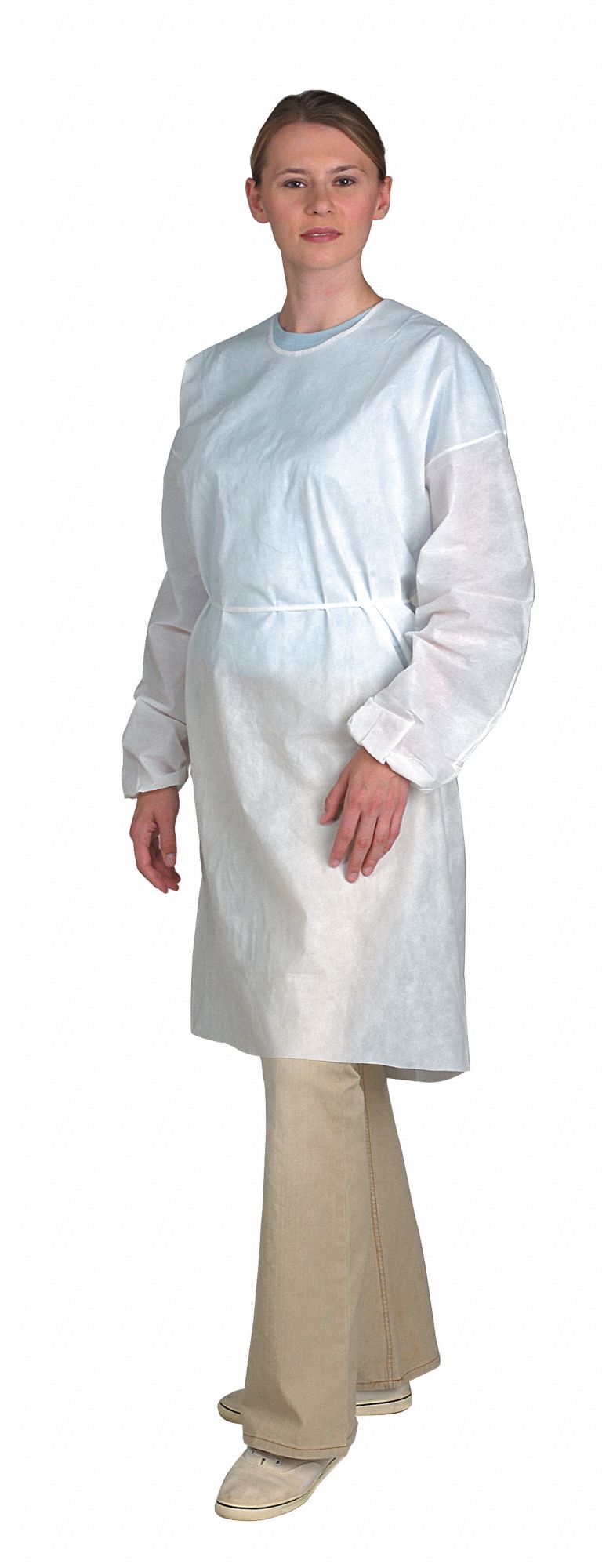 CELLUCAP Laboratory Barrier Gown, AAMI Level Level 2, Universal, White