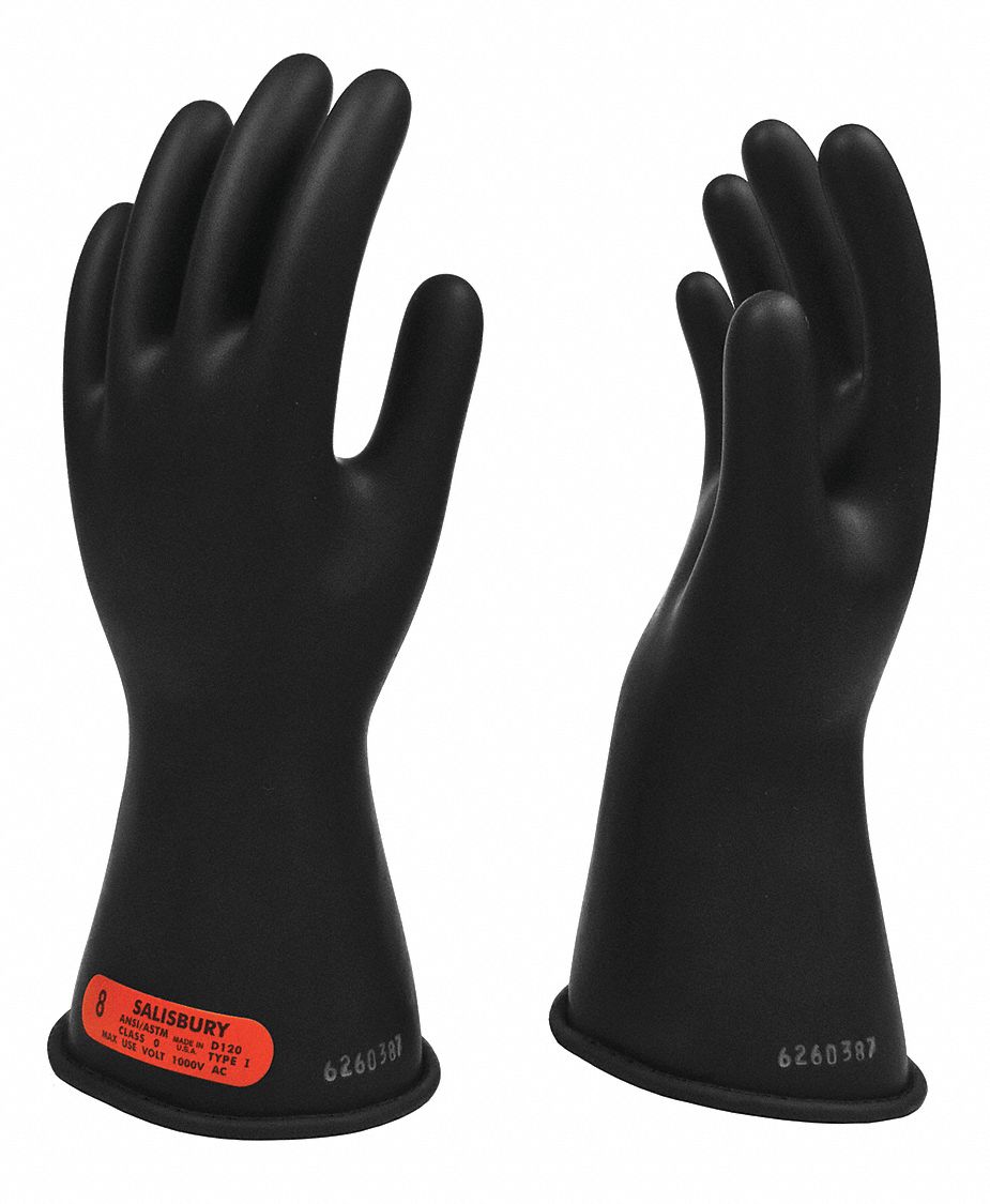 SALISBURY Electrical Insulating Gloves 1000V AC / 1500V DC, 14 in