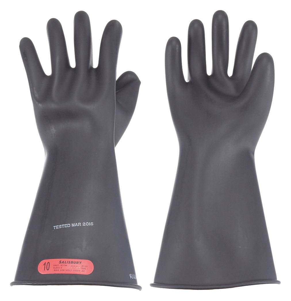 SALISBURY ELECTRICAL INSULATING GLOVES, 1000V AC/1500V DC, 14 IN L ...