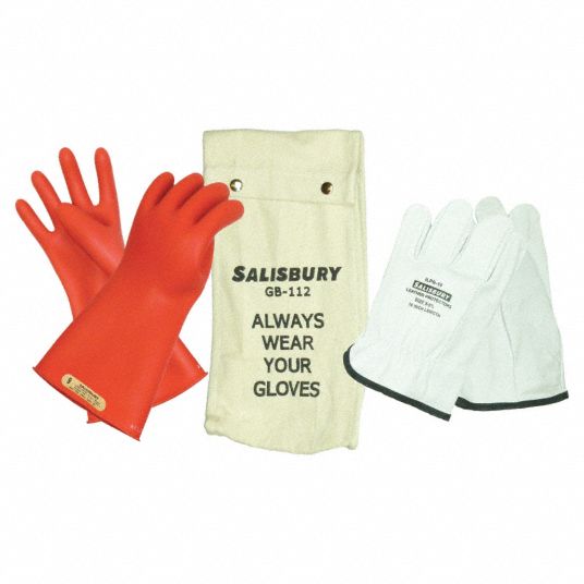 SALISBURY Electrical Glove Kit, 9, Red, 1 PR 3RMV9GK0011R/9 Grainger
