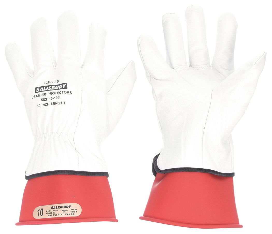 ELECTRICAL GLOVE KIT,500V AC/750V DC, 11 IN LENGTH, RED, GK0011R, SIZE 9