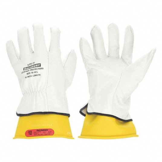 Electrical Glove Kit: 1000V AC / 1500V DC, 11 in Glove Lg, Yellow,  Salisbury GK011Y, Class 0, 1 PR