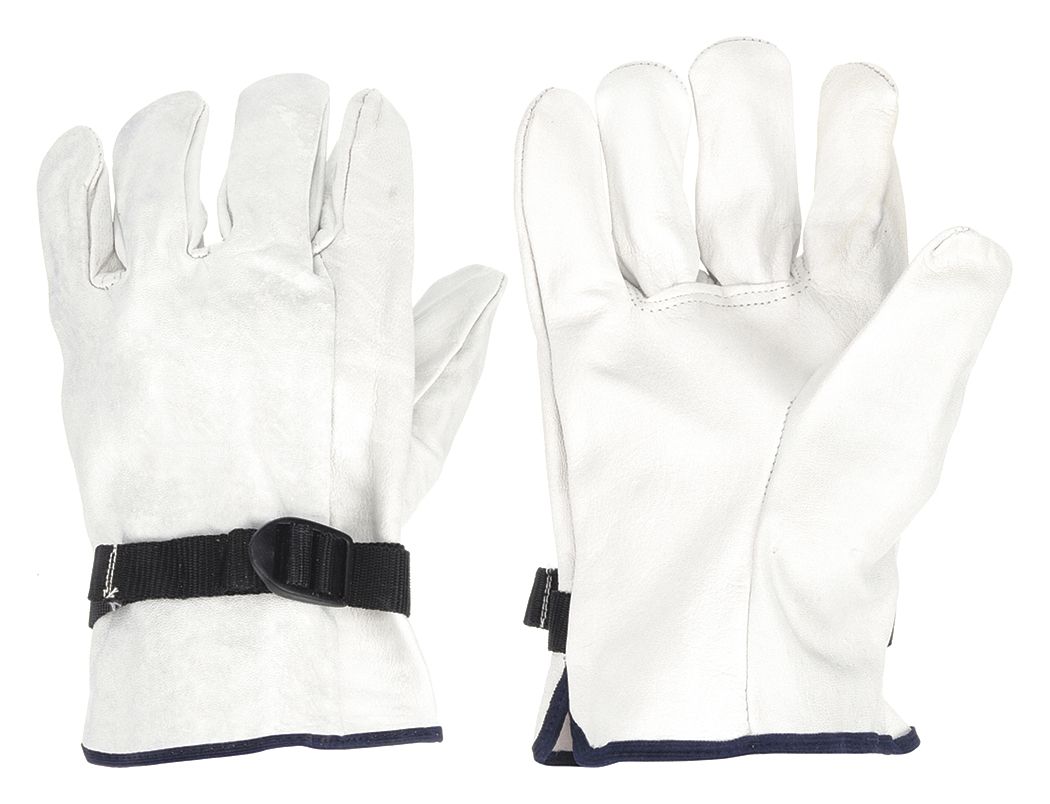 PROTECTOR ELECTRICAL GLOVE, STRAIGHT THUMB, 10 IN L, CINCH CUFF, WHITE, IMPORT