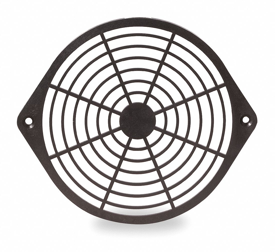 Axial Fan Guard: 6 3/4 in Radiator Connection, 3/8 in Dp, Plastic, (2) 6-3/8 in, Guard
