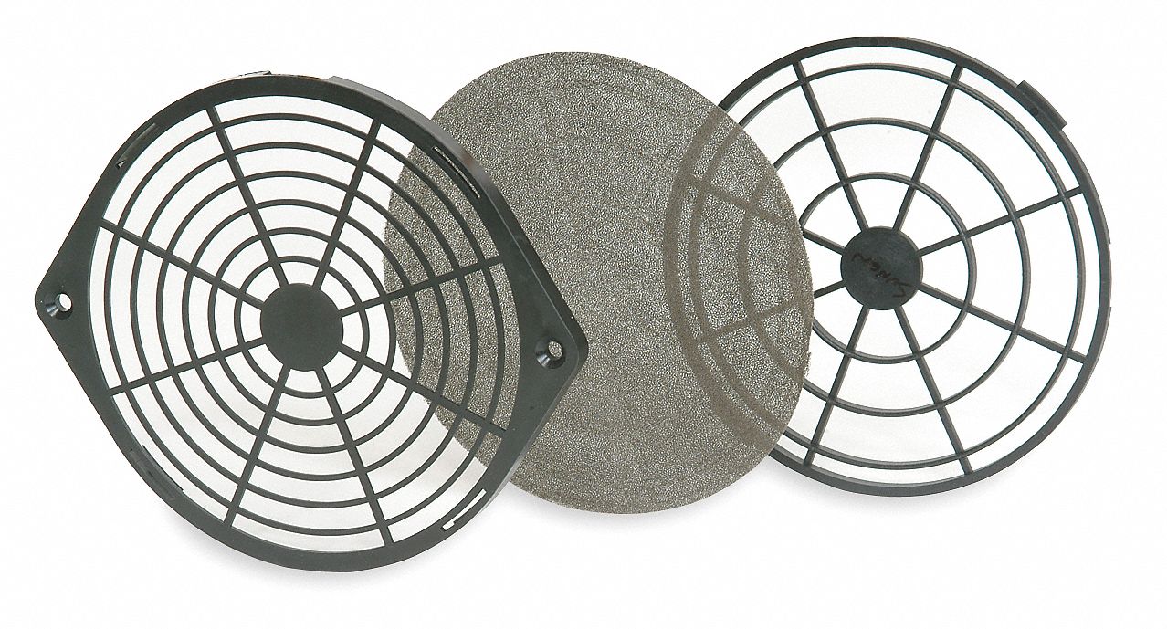 DAYTON COMPACT AXIAL FAN FILTER AND GUARD ASSEMBLY, 6¾ IN RADIATOR ...