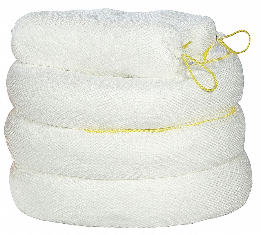 Absorb Boom, Oil-Based Liquids, 10ft L, PK4