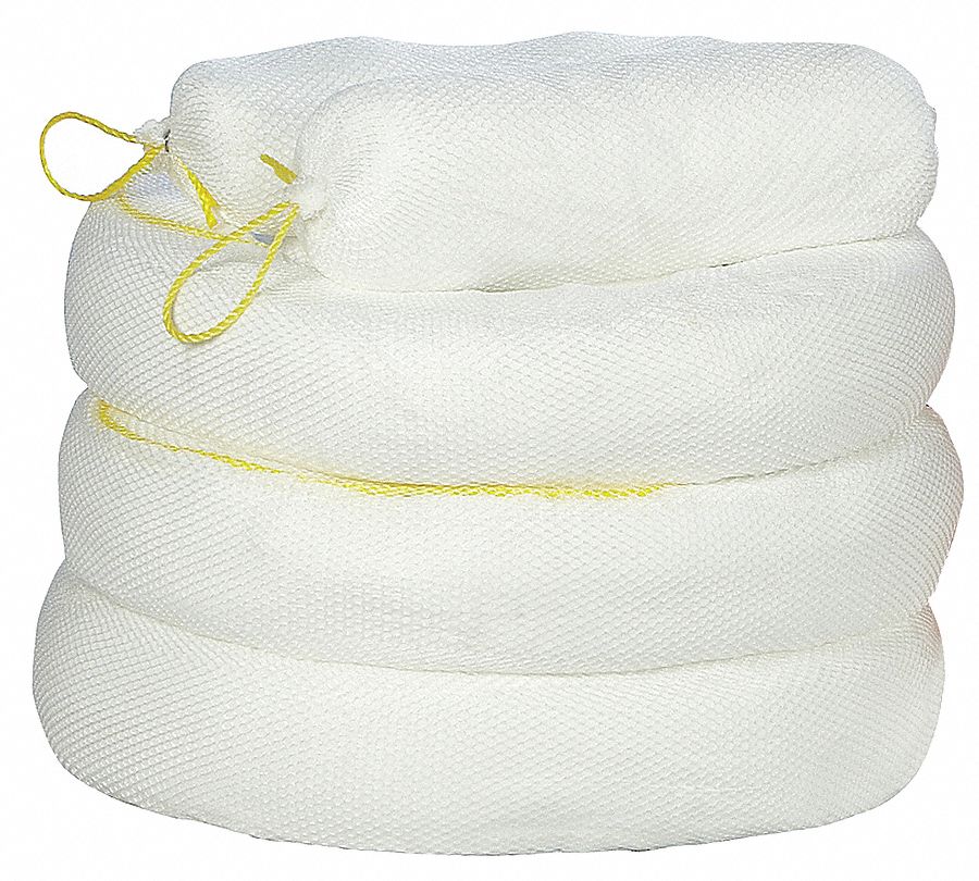 Absorb Boom, Oil-Based Liquids, 10ft L, PK4