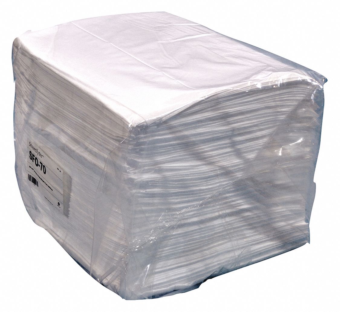 Absorb Pad, Oil-Based Liquids, White, PK200