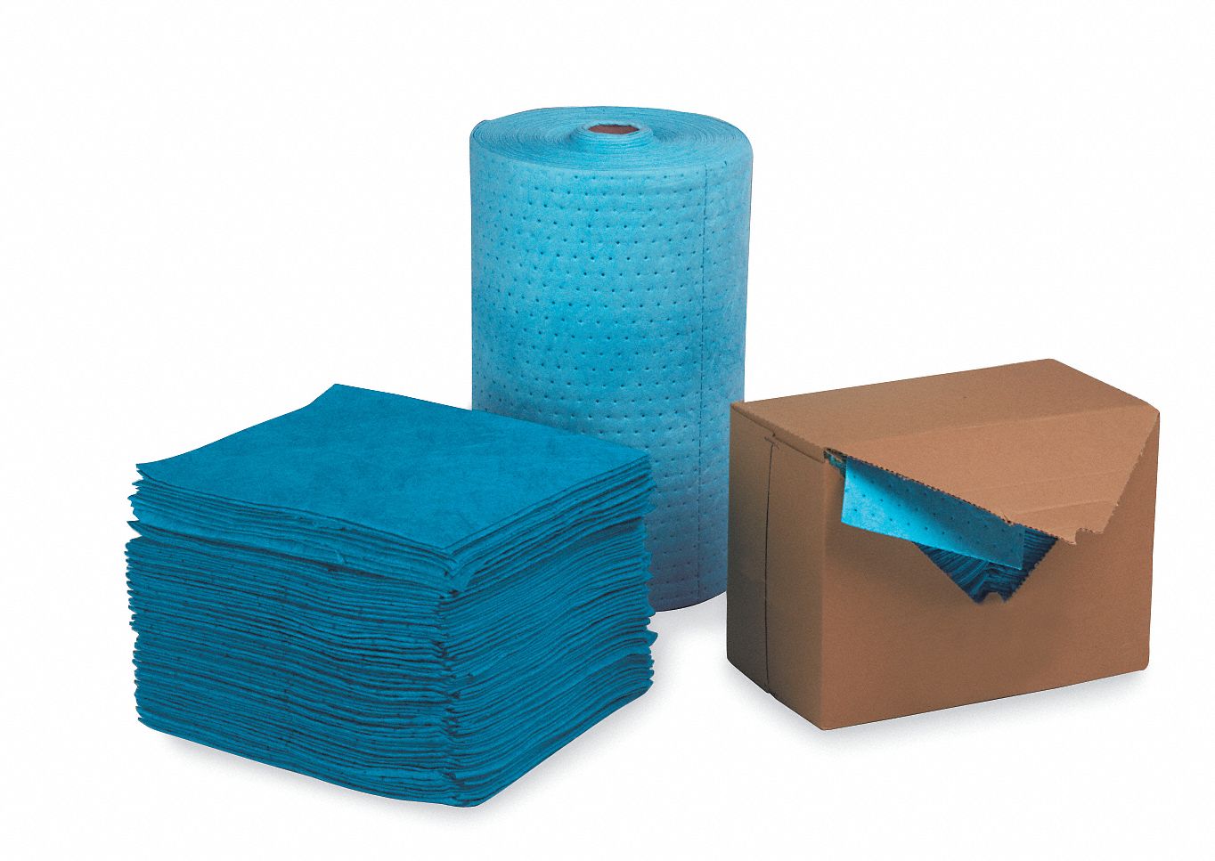 Absorbent Pad, Oil-Based Liquid, BLU, PK100