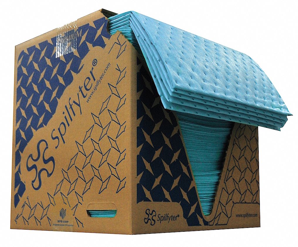 Absorbent Pad, Oil-Based Liquid, BLU, PK200