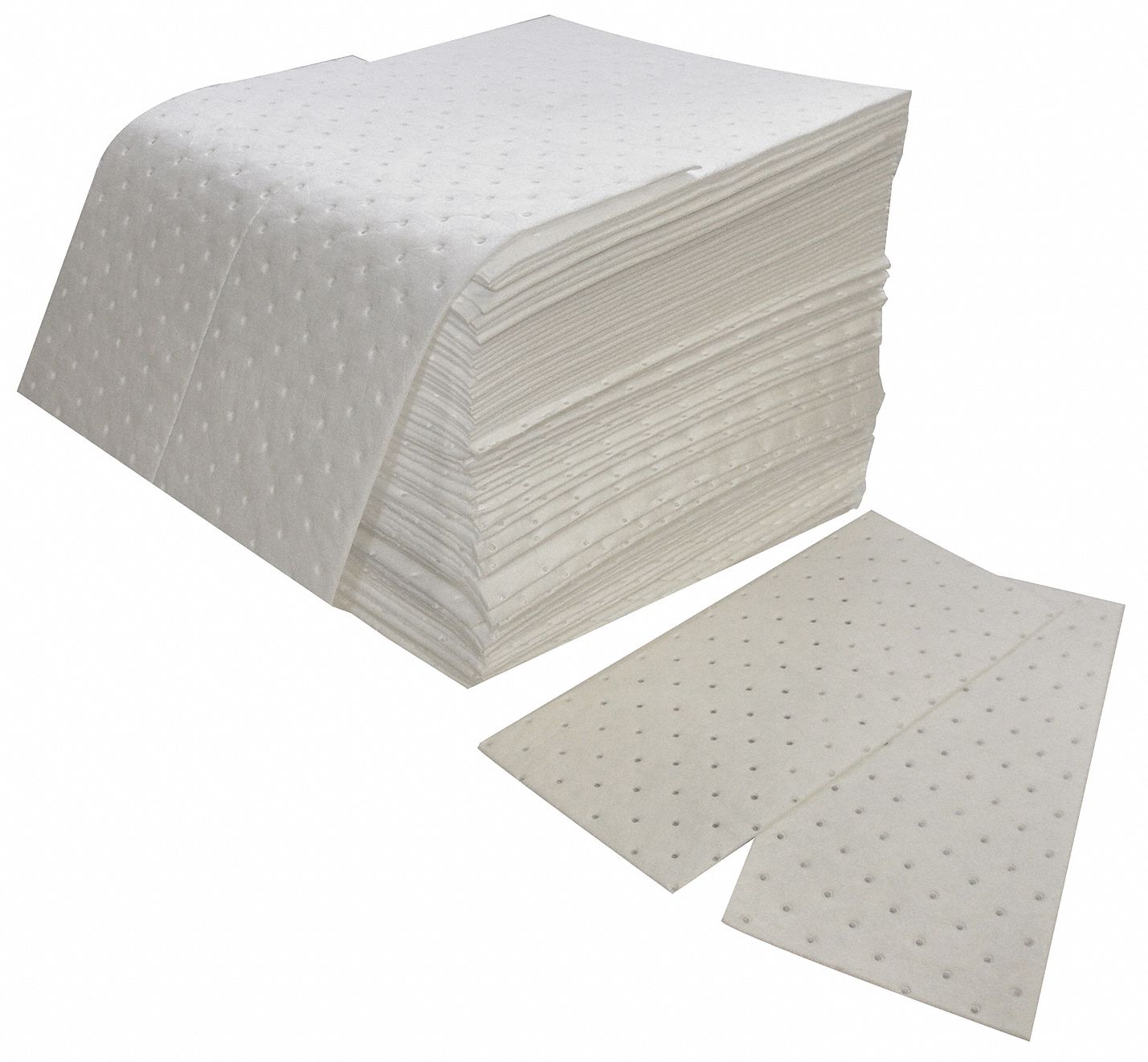SPILFYTER Absorb Pad, OilBased Liquids, White, PK100 3RPZ5Z72 Grainger