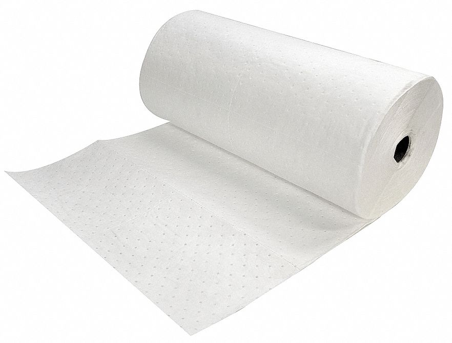 Absorbent Roll, Oil-Based Liquids, White