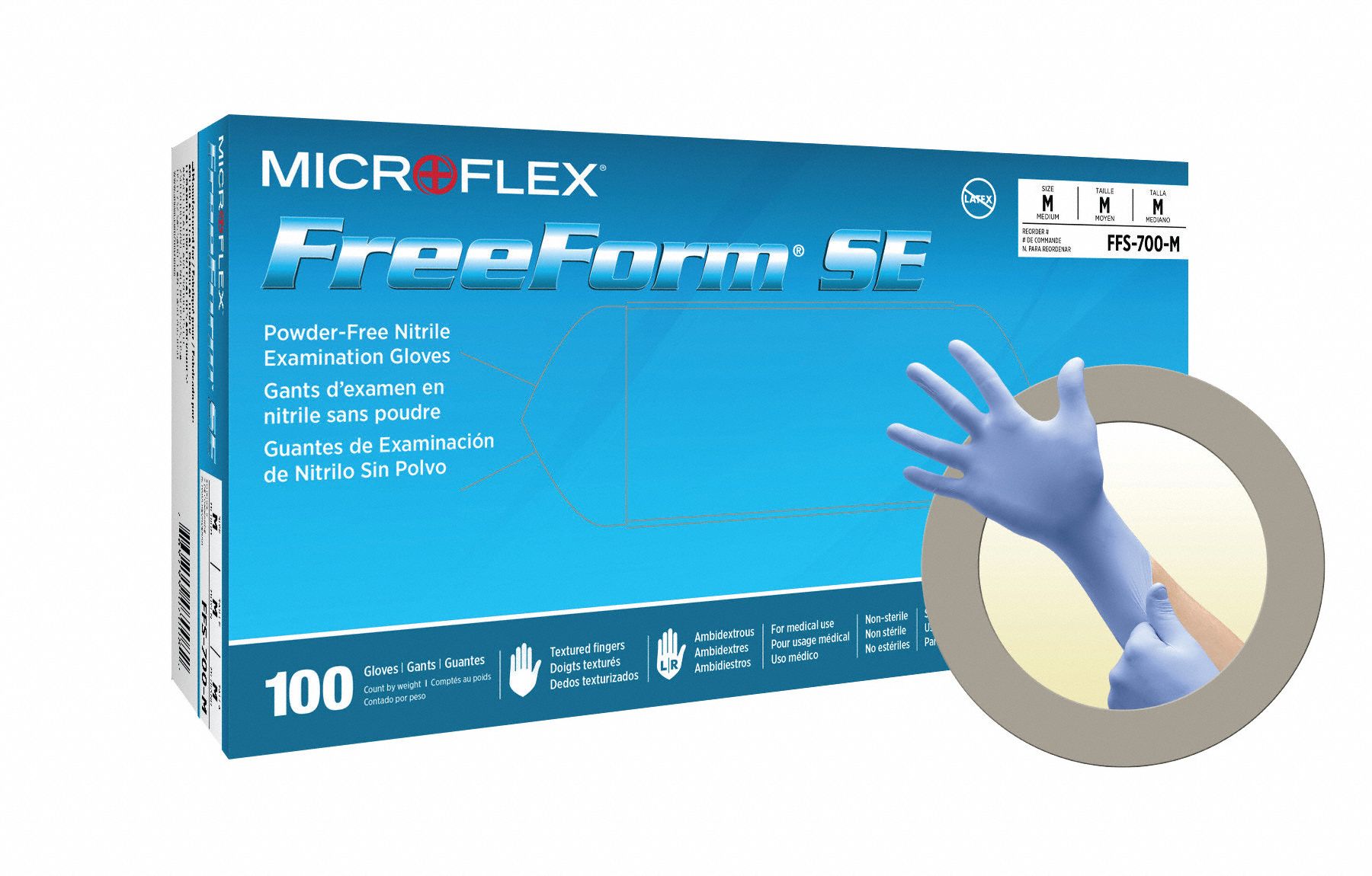 MICROFLEX Disposable Gloves: Gen Purpose/Medical-Grade, 4 mil, Powder ...