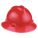 NON-SLOTTED HARD HAT, CSA, TYPE 1, CLASS E, PE, 4-PT STAZ-ON PINLOCK, FULL BRIM, RED