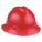 NON-SLOTTED HARD HAT, CSA, TYPE 1, CLASS E, PE, 4-PT STAZ-ON PINLOCK, FULL BRIM, RED