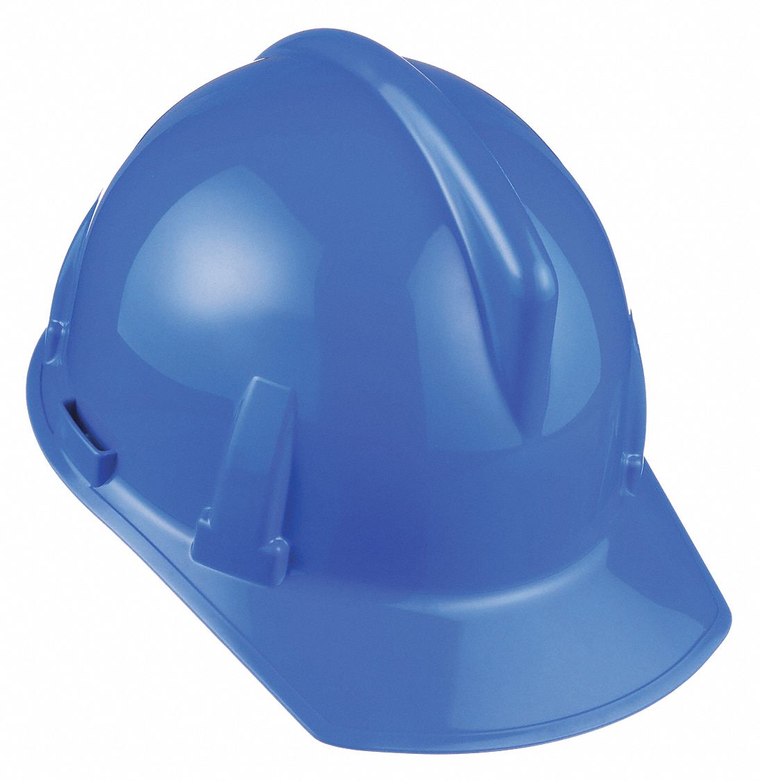 CASQUE À FENTES, CSA, TYPE 1, CLASSE E, PC, CLIQUET FAS-TRAC III À 4 POINTS, REBORD AVANT, BLEU