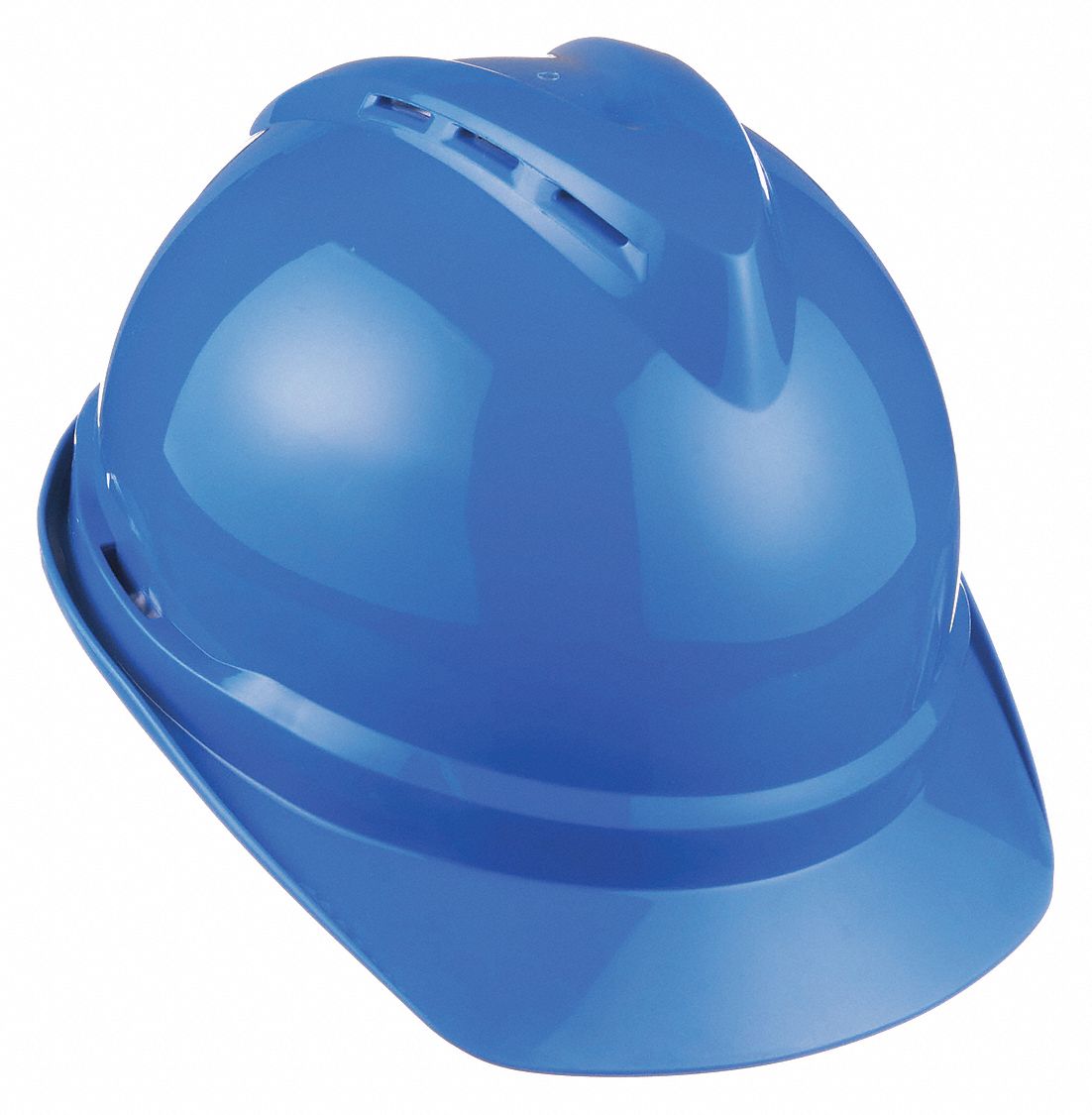 SLOTTED CAP, CSA Z94.1-2015, TYPE 1, CLASS E, PE, 6-PT FAS-TRAC III RATCHET, FRONT BRIM, BL