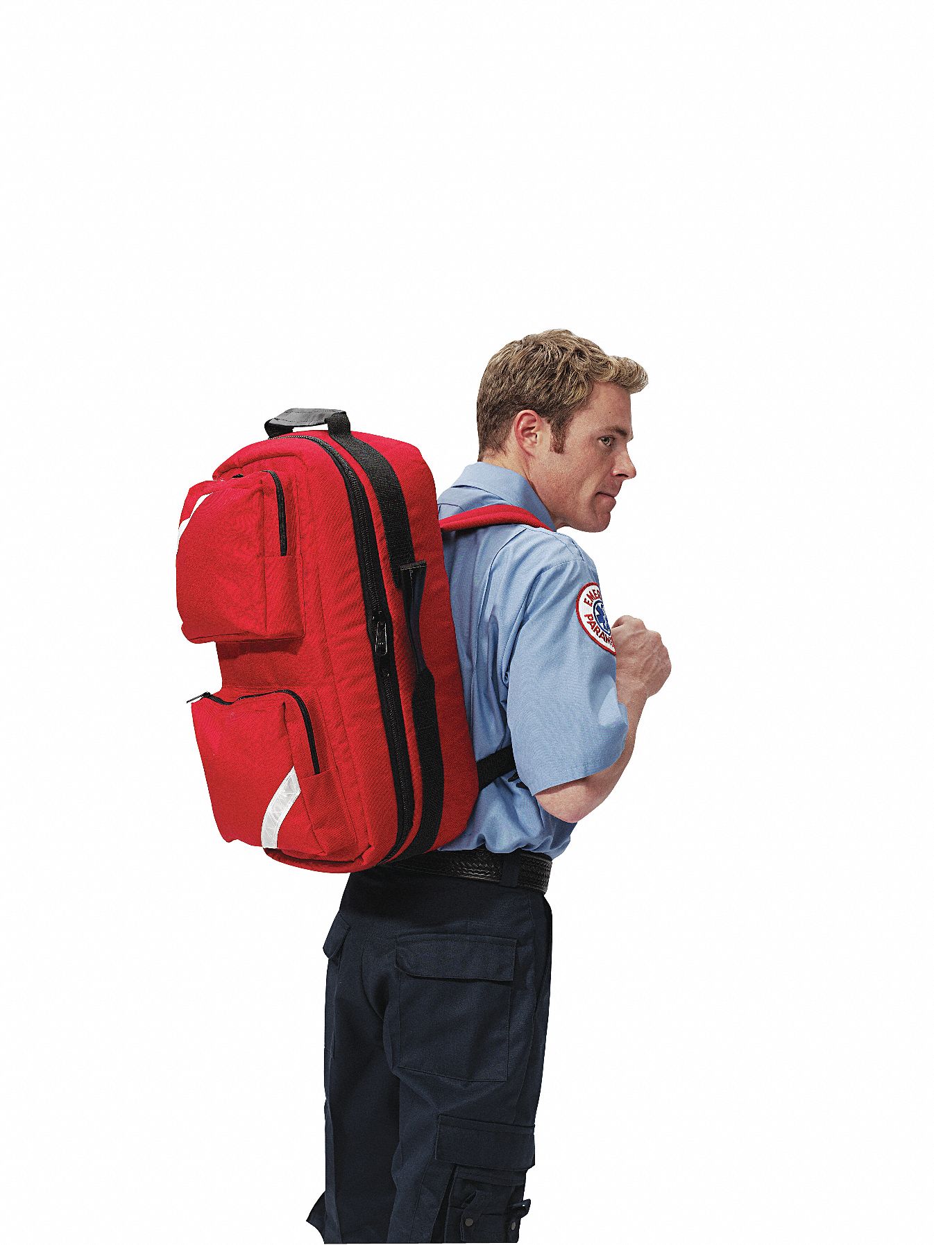 Backpack: Red, 1000D Cordura, Zipper, 20 in Ht, 11 in Wd