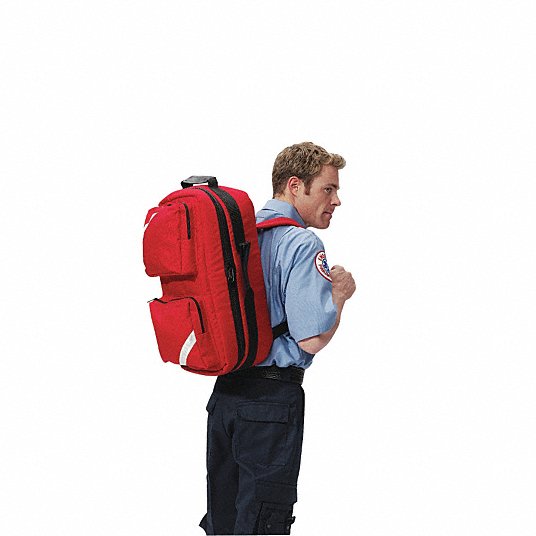 Backpack: Red, 1000D Cordura, Zipper, 20 in Ht, 11 in Wd