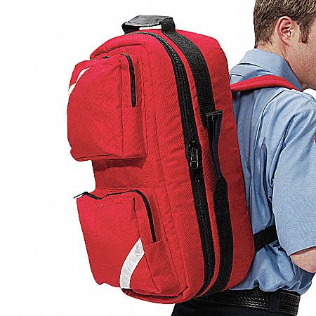 First Aid Kit Trauma Bag: Bulk, 16 Components, Red