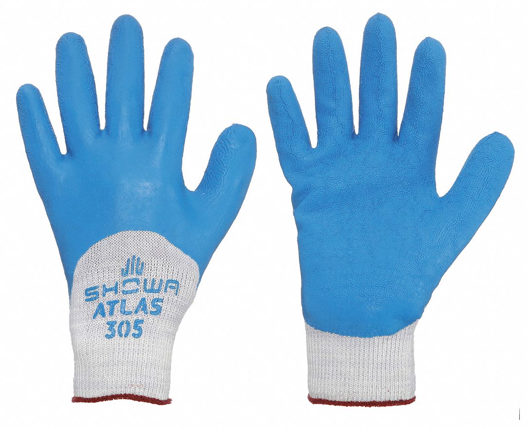 COATED GLOVES, XL (10), ROUGH, LATEX, ¾ DIPPED, ANSI ABRASION LEVEL 4, FULL FINGER