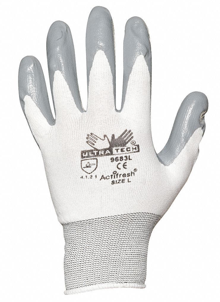 COATED GLOVES, XS (6), SANDY, FOAM NITRILE, DIPPED PALM, ANSI ABRASION LEVEL 4