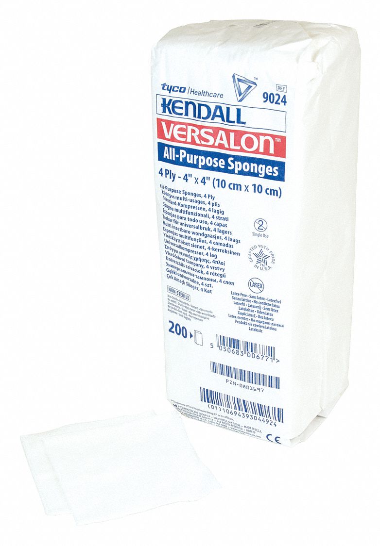 Non-Woven Sponge White 4 L 4 W PK200