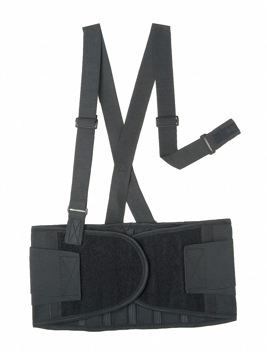 BACK SUPPORT,BLACK,ELASTIC,XL