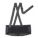 BACK SUPPORT W/STAY,BLACK,POLYESTER,L