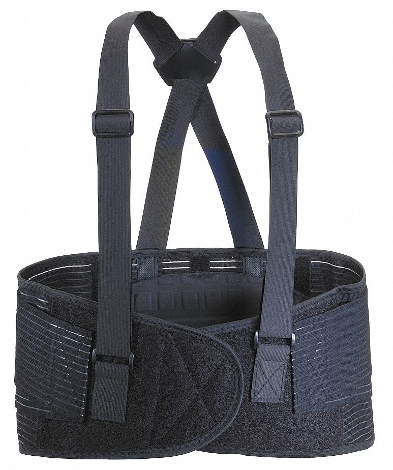 BACK SUPPORT,BLACK,ELASTIC,S