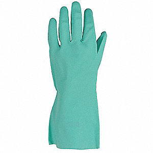 CHEMICAL-RESISTANT GLOVES, GREEN, 15 MIL, 13 IN LENGTH, UNSUPPORTED, UNLINED