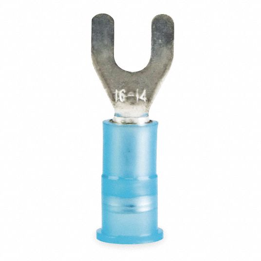 3M, Blue, Nylon, Fork Terminal 3RWK1MNG146FX Grainger