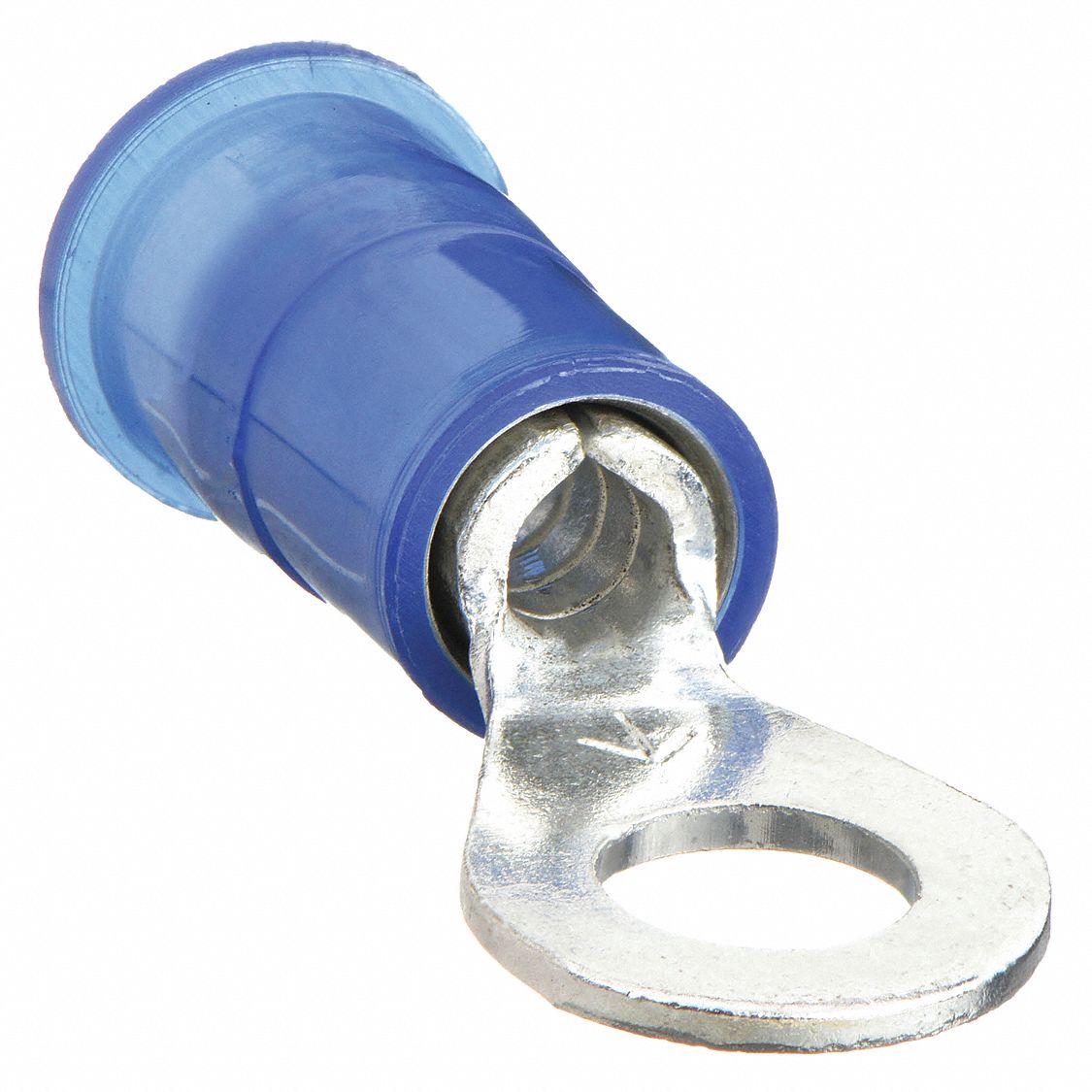 3M Ring Terminal Blue, Nylon, 8 Stud Size, 16 AWG to 14 AWG WIre Size