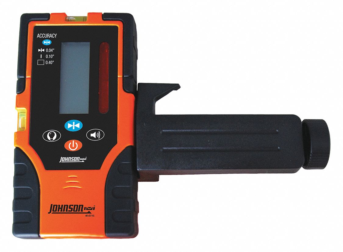 Red Beam Two-Sided Laser Detector: Includes Batteries, Black/Orange, 9V, Red, Clamp