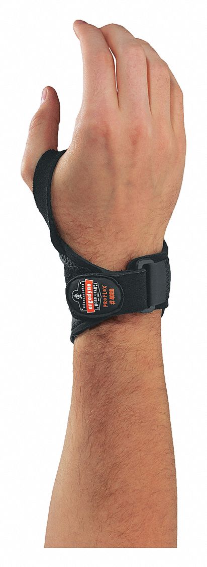 WRIST SUPPORT,SINGLE STRAP,LARGE,BLACK