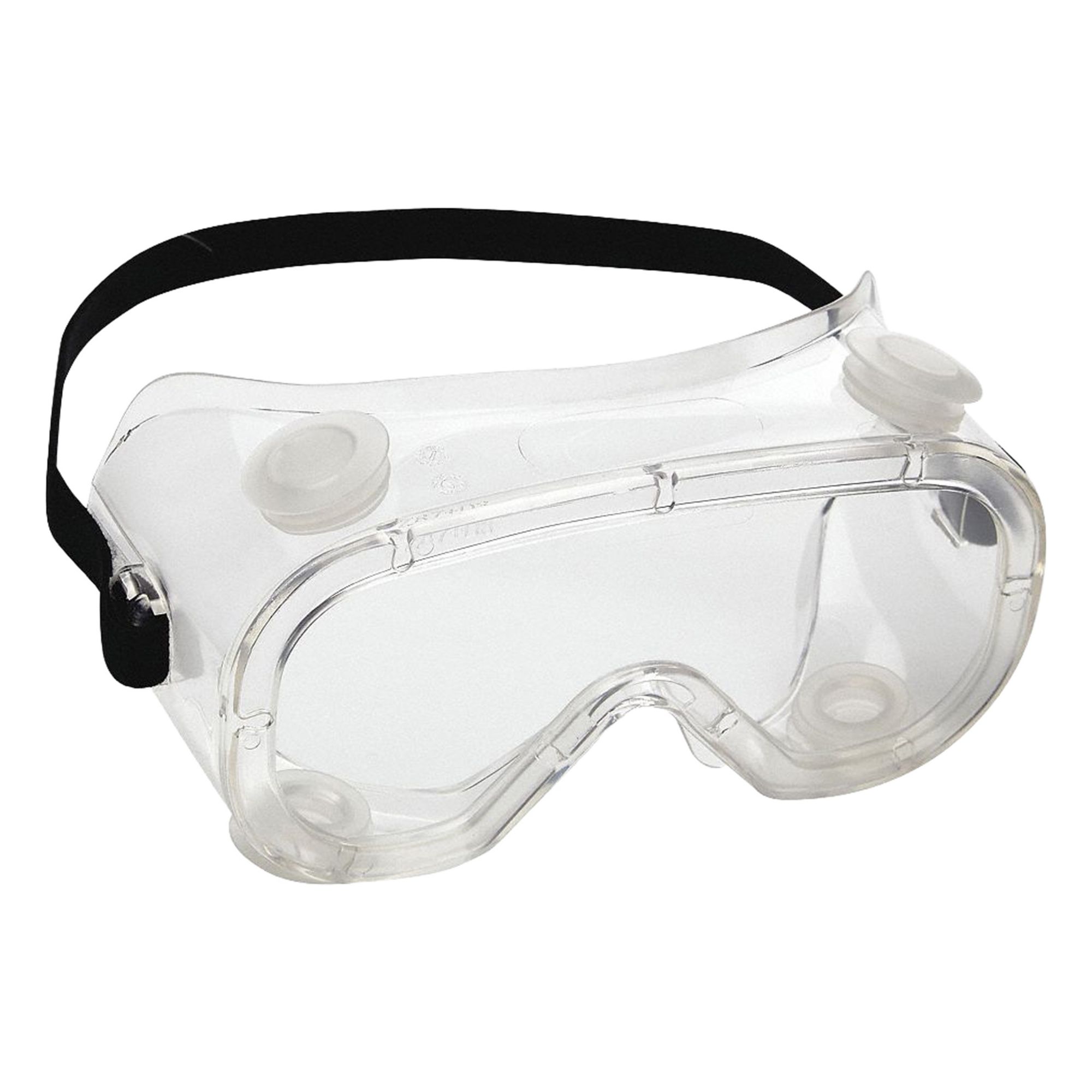 Safety Goggles: Clear Lens Color, Uncoated, Indirect, Elastic Band Material
