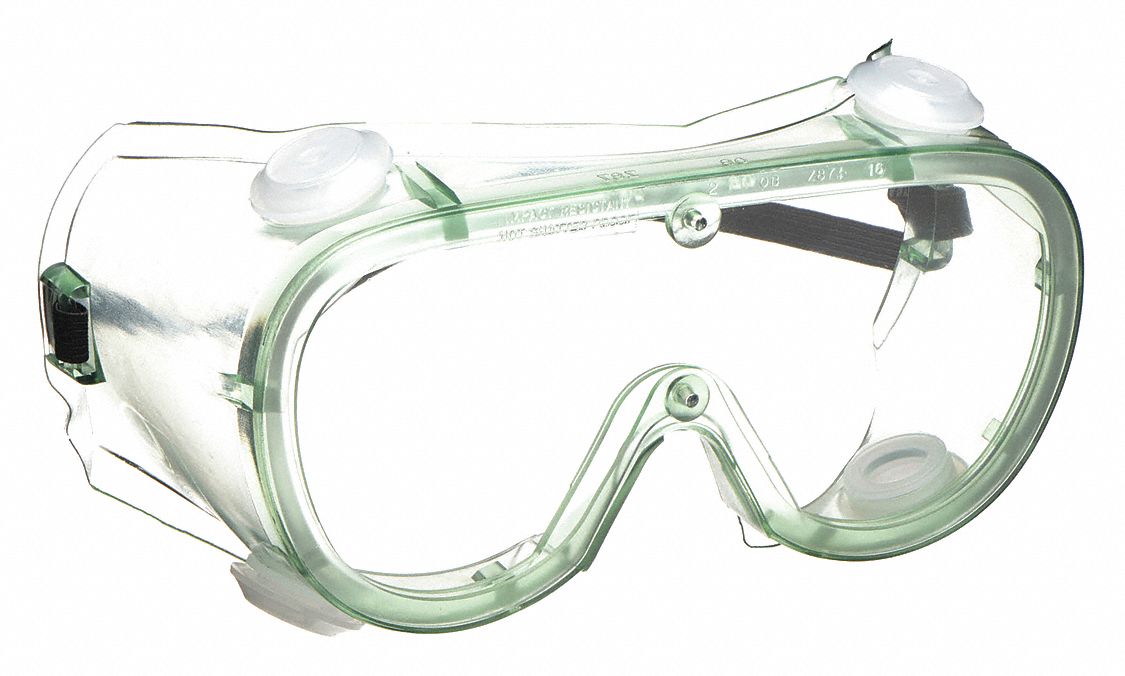 SAFETY GOGGLES, TRADITIONAL, PC, SILICOTE-6, CLEAR, UNIVERSAL, UNISEX, VENTED