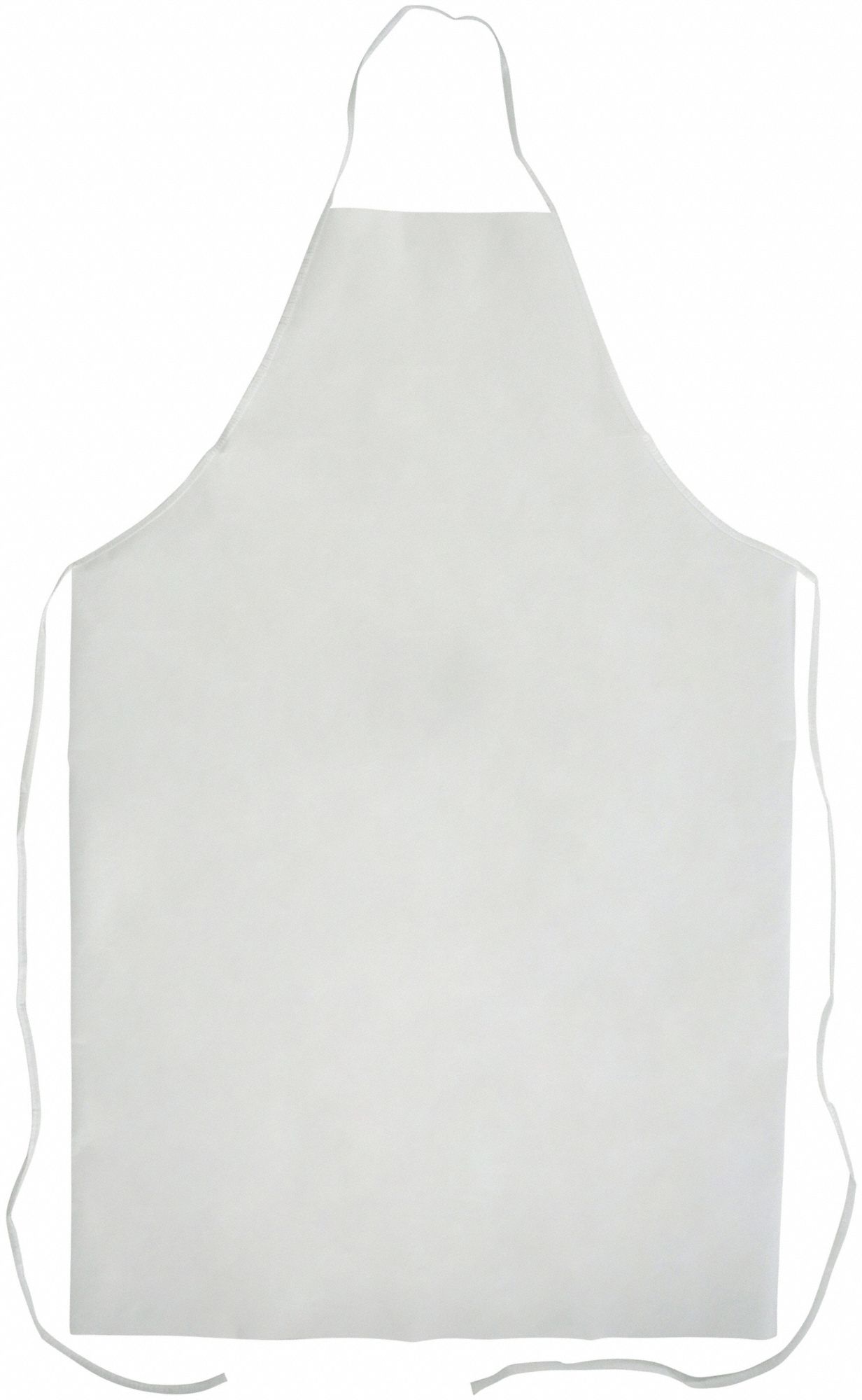 DISPOSABLE APRON, 40 IN L, TIE, BOUND SEAM, MICROPOROUS FILM, BIB APRON, UNIVERSAL