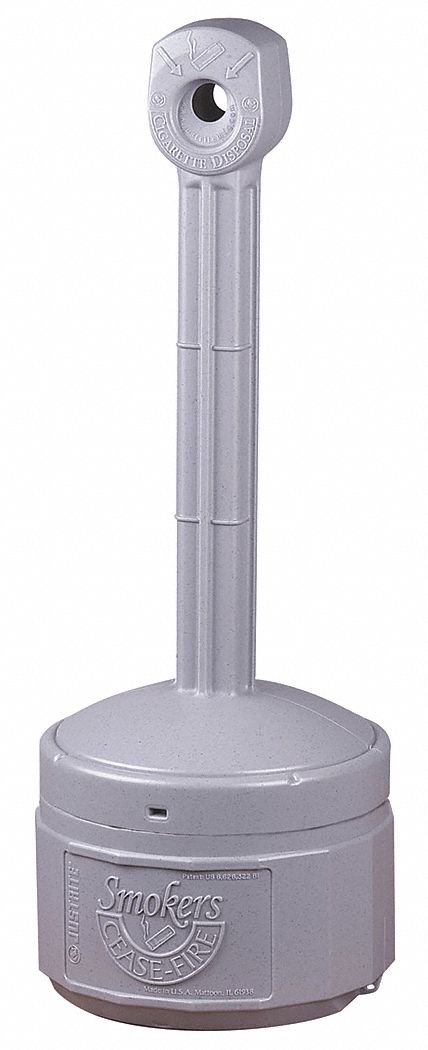 CIGARETTE RECEPTACLE,1 GAL.,PEWTER