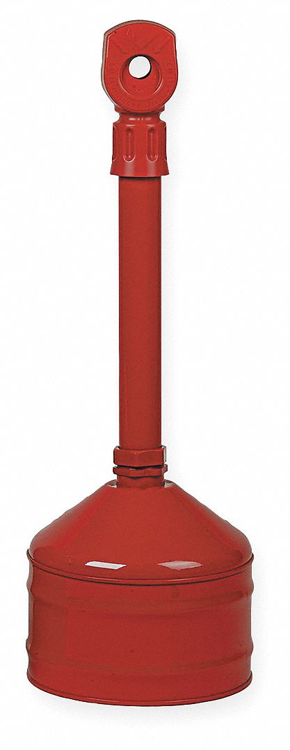 CIGARETTE RECEPTACLE,2-1/2 GAL.,RED