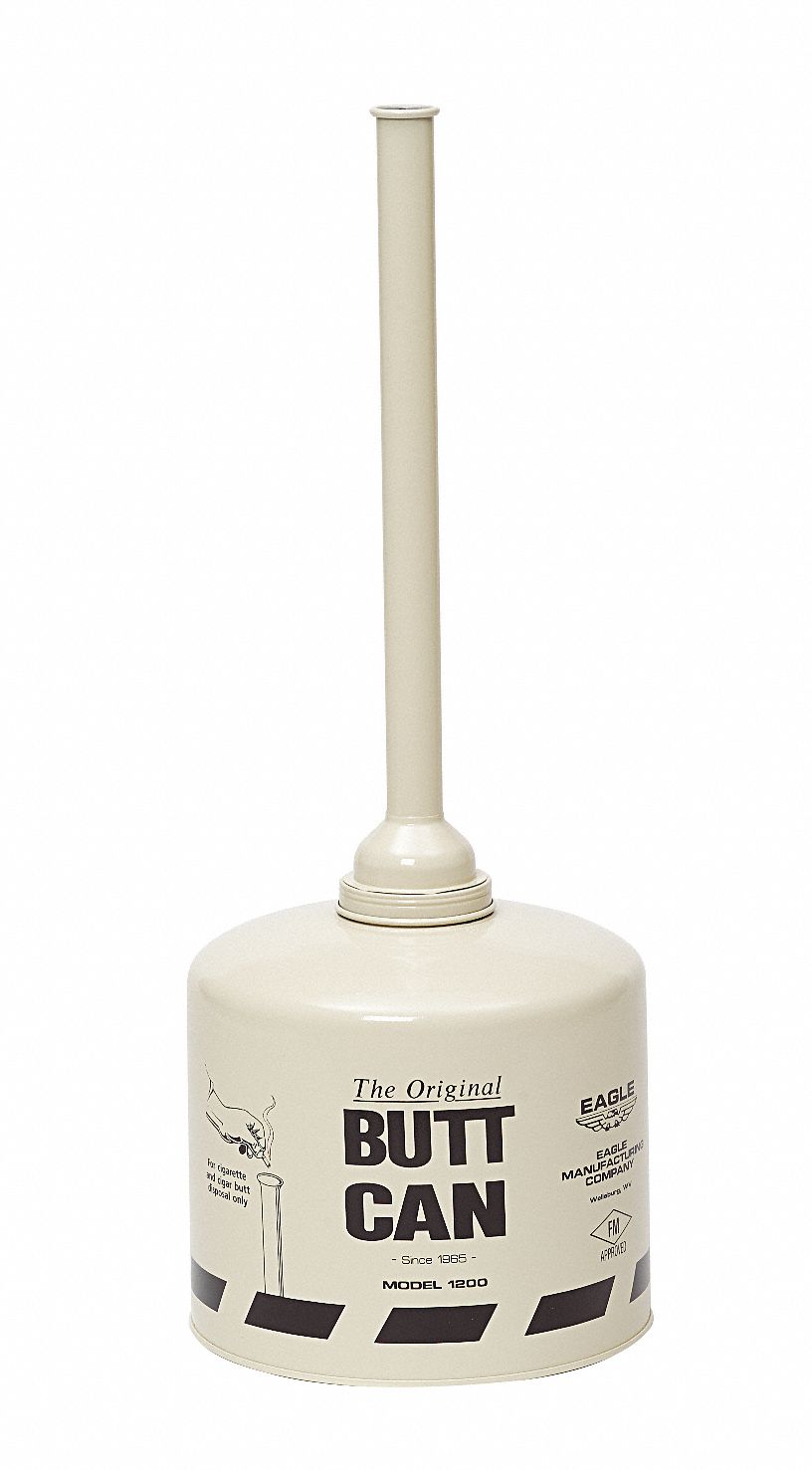 CIGARETTE RECEPTACLE,5 GAL.,TAN