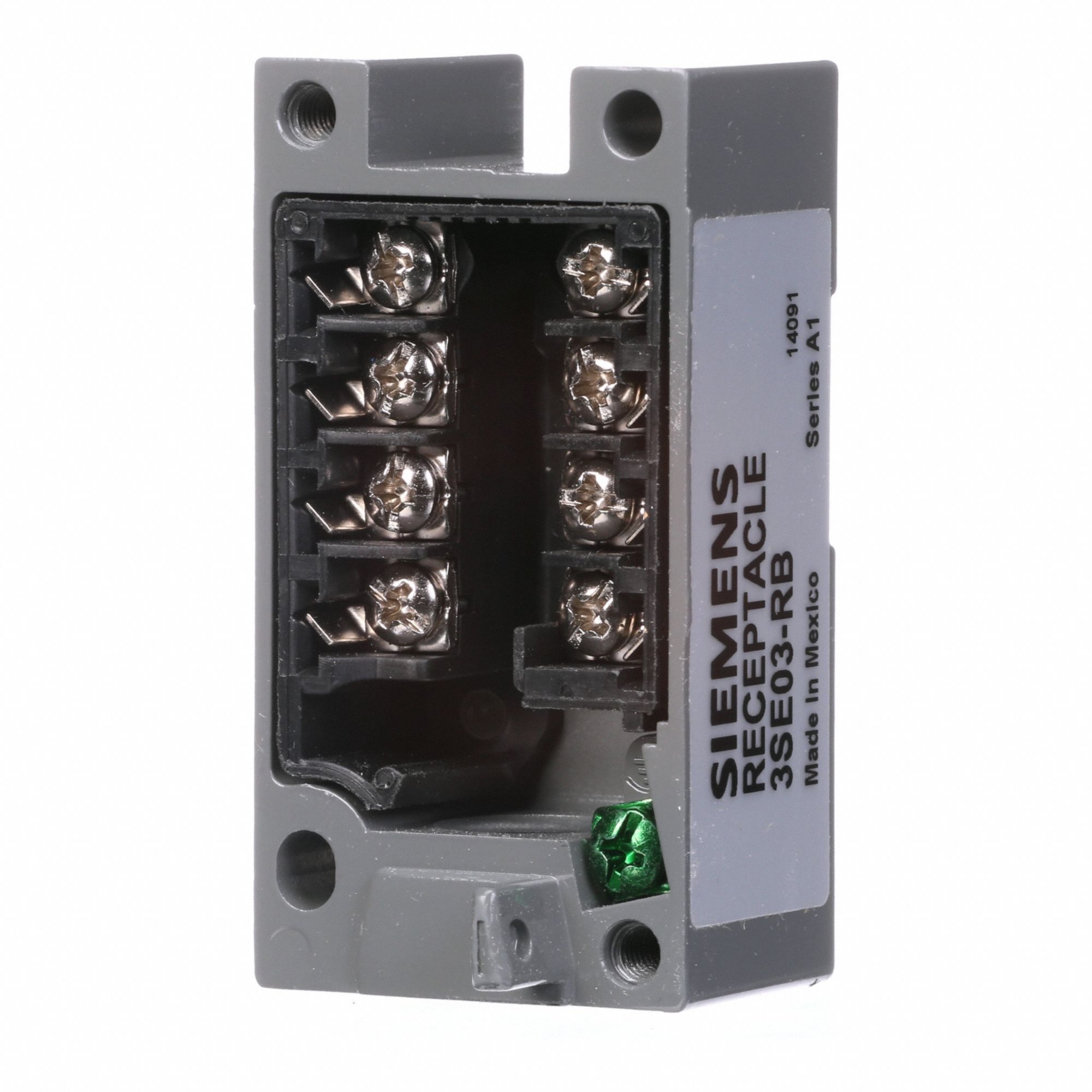 Limit Switch Receptacle: EN50041 Body, 2 Mounting Holes, 2NO/2NC, Metallic