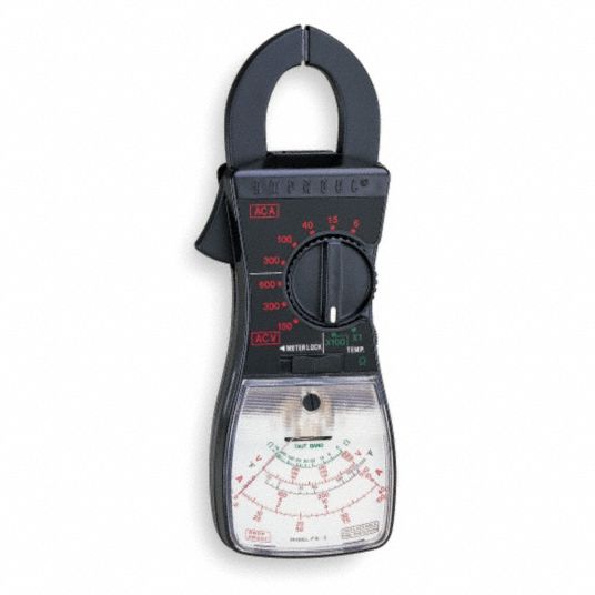 AMPROBE Analog Clamp On Ammeter, 1.0 in (25 mm) Jaw Capacity 2T967FS