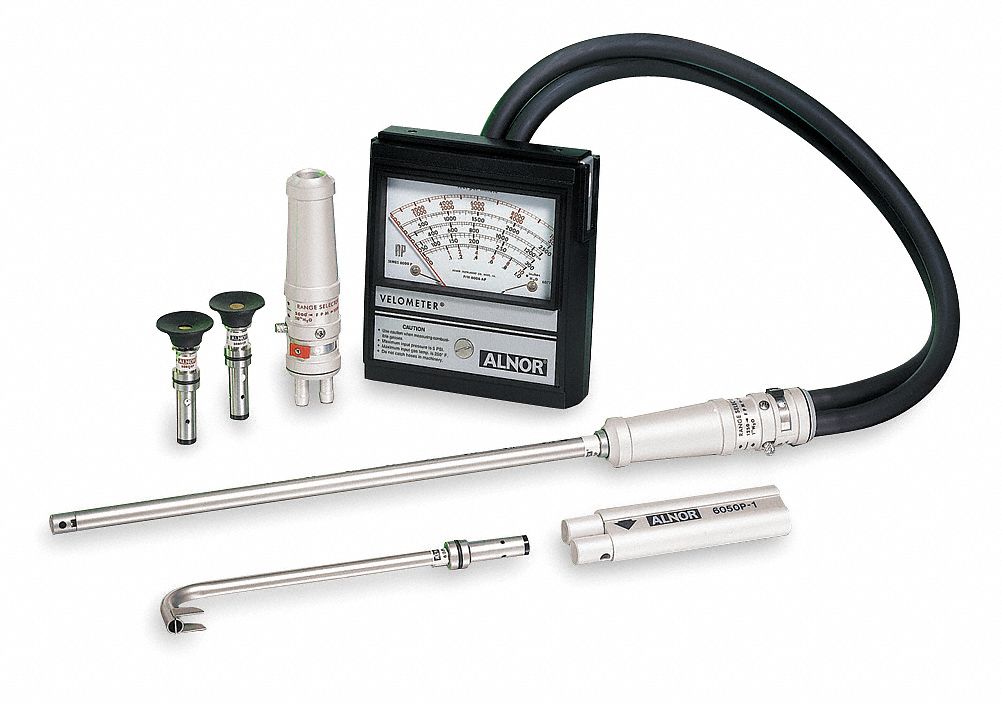 Air Velocity Meter, 300/1250/2500/5000/10,000 Velocity (FPM) - Grainger