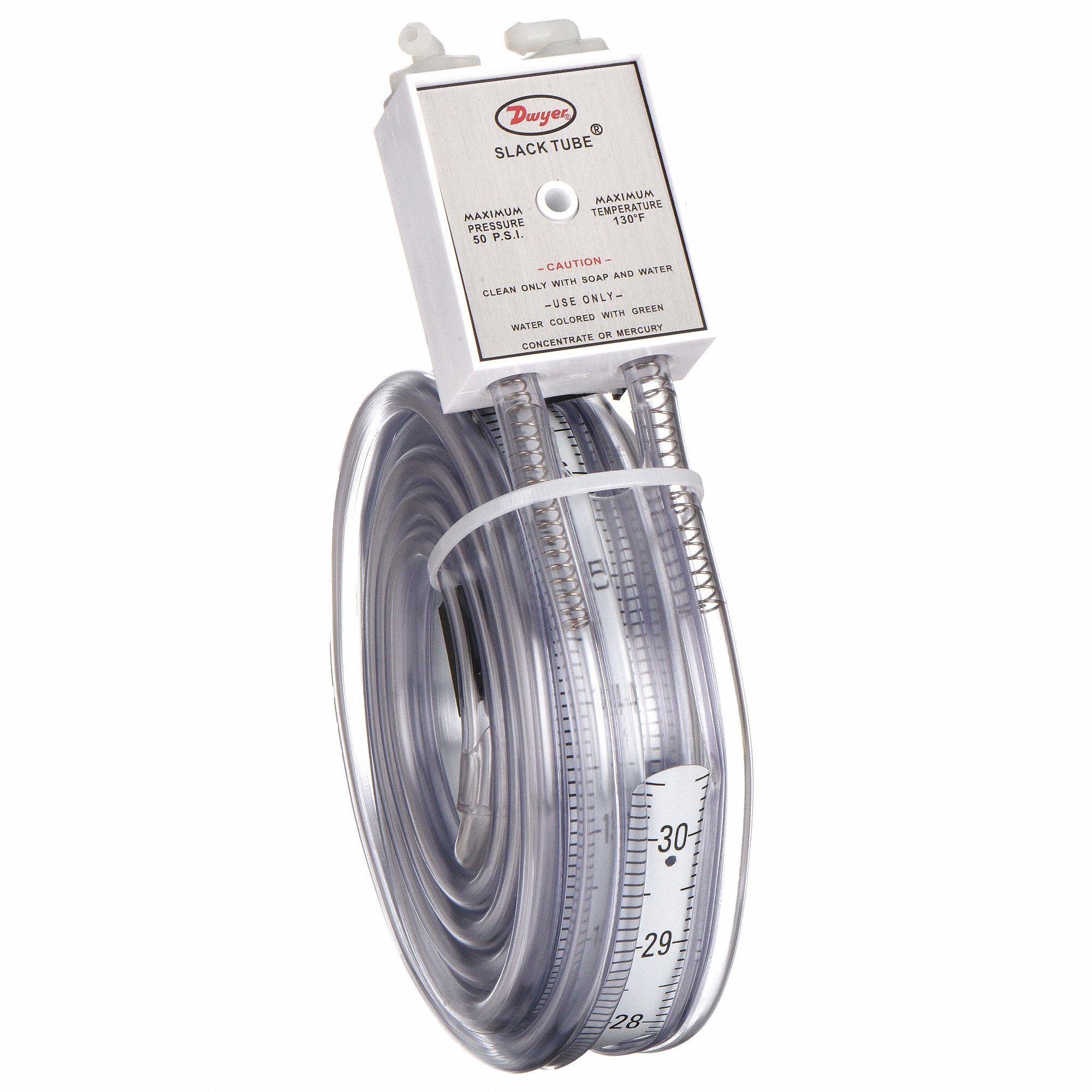 DWYER, Flex UTube, 36 to 36 in wc, Analog Manometer 3T305121172