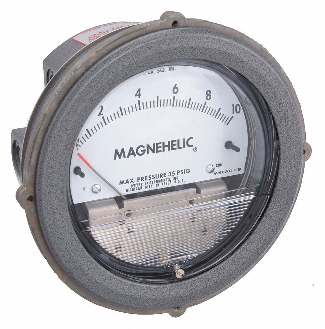 PRESSURE GAUGE,0 TO 10 PSI